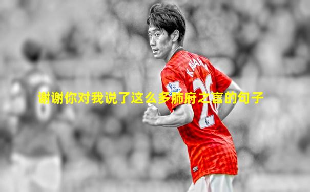 谢谢你对我说了这么多肺府之言的句子